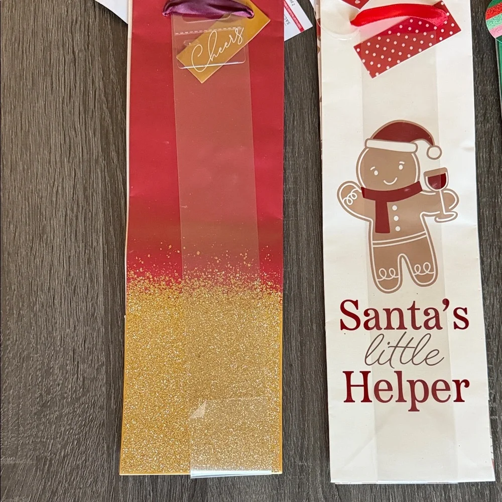 Christmas Wine Gift Bag 3 Sets of 2